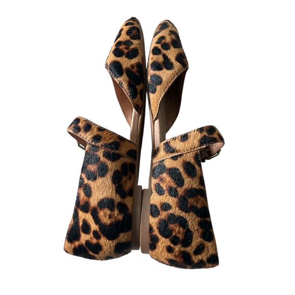 Madewell Rare Women’s Size 6.5 The Alina Mary Jane Flats Leopard Print - Picture 6 of 8